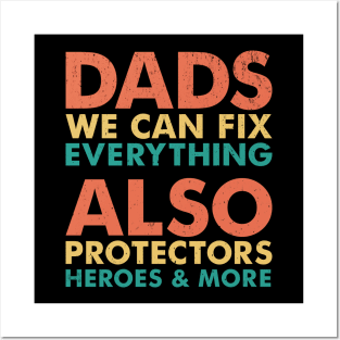 Dads Daddy Protector Hero And More Funny Sarcasm Posters and Art